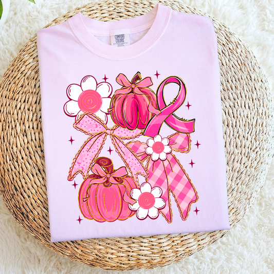 Breast Cancer Pumpkin Bows