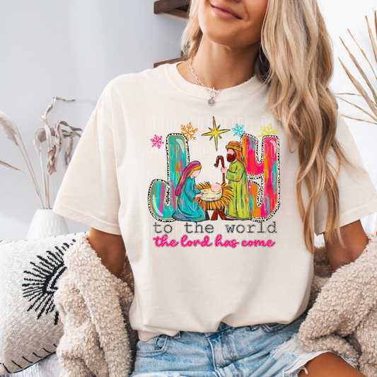 Joy To The World Colorful Brushstroke