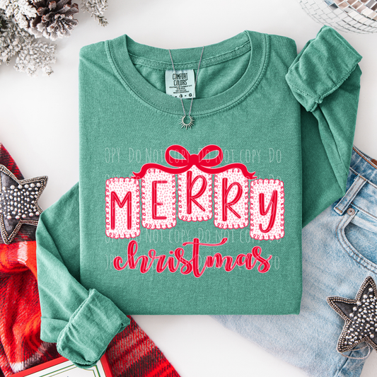 Dotted Coquette Merry Christmas Frames (red)