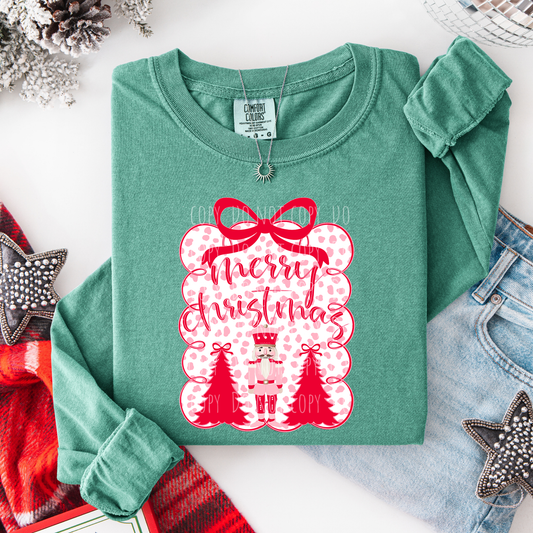 Dotted Coquette Merry Christmas Nutcracker Frame (red)