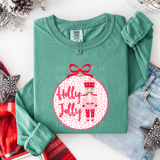 Holly Jolly Coquette Nutcracker Ornament