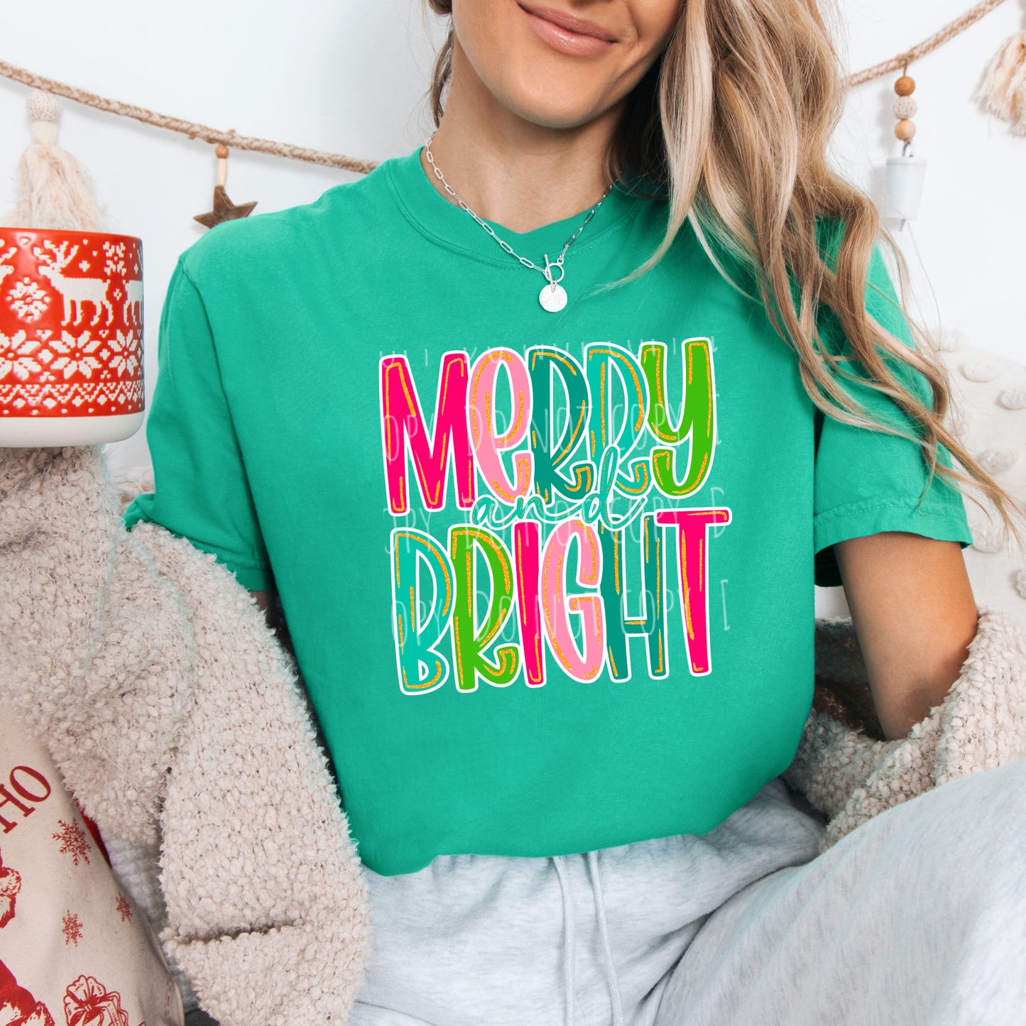 Merry and Bright Colorful Faux Gold