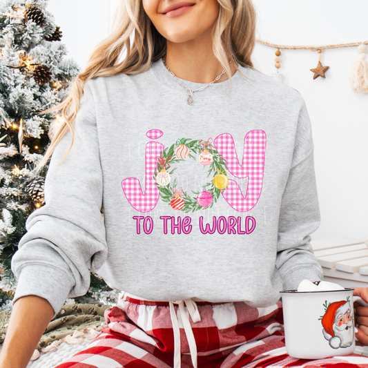 Pink Plaid Joy To The World