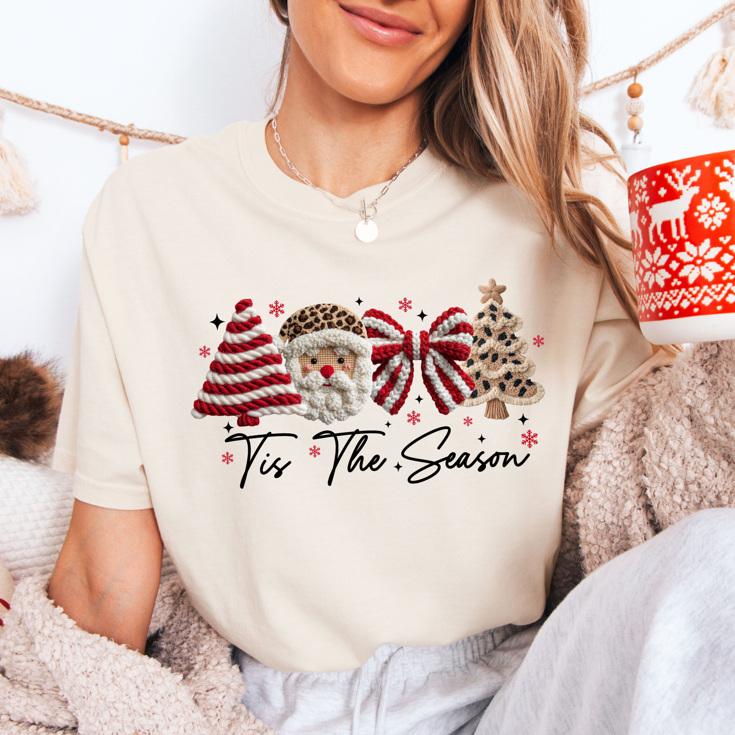 Faux Yarn Leopard Tis The Season