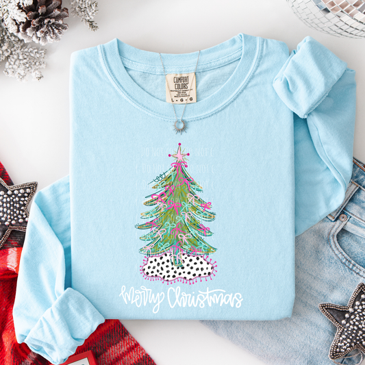 Merry Christmas Coquette Tree Dotted Skirt