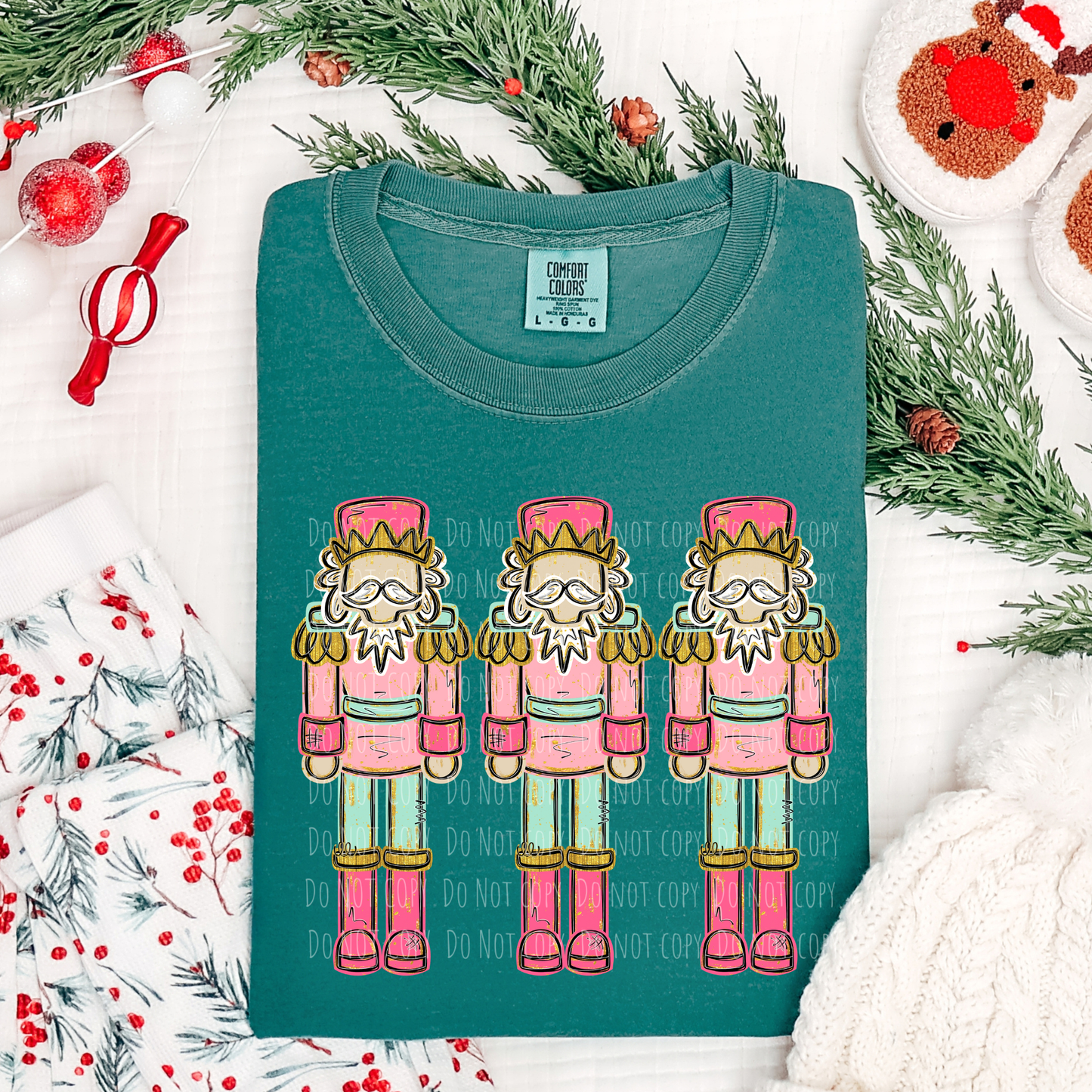 Hand Drawn Pink Nutcracker Trio