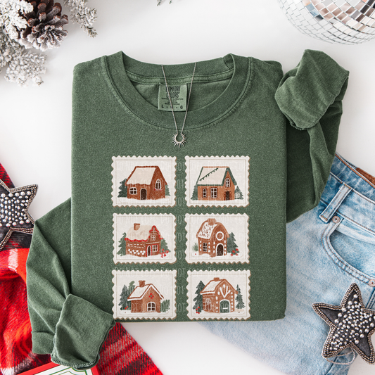 Vintage Gingerbread House Stamps