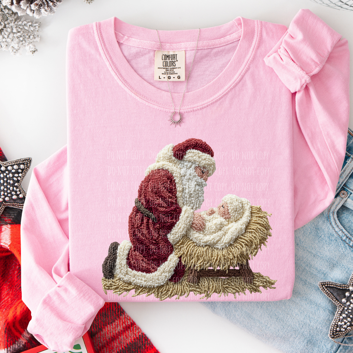 Latch Hook Santa and Baby Jesus