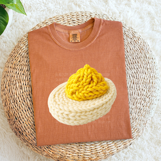 Faux Yarn Deviled Egg