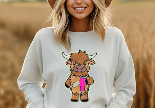 Boujee Highland Cow Patch