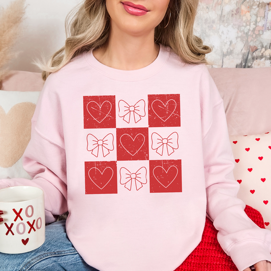 Hearts and Bows (red)