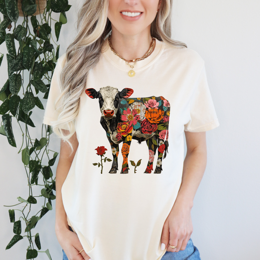 Floral Cow