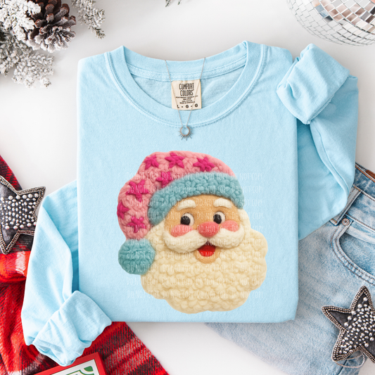 Faux Yarn Star Hat Santa