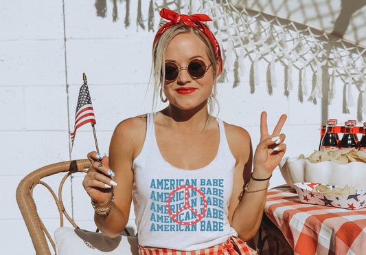 American Babe Peace Sign