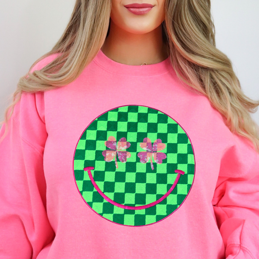 Checkered Smiley Patch