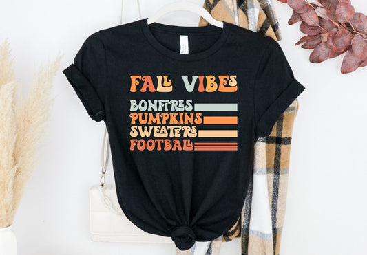 Fall Vibes Retro Words