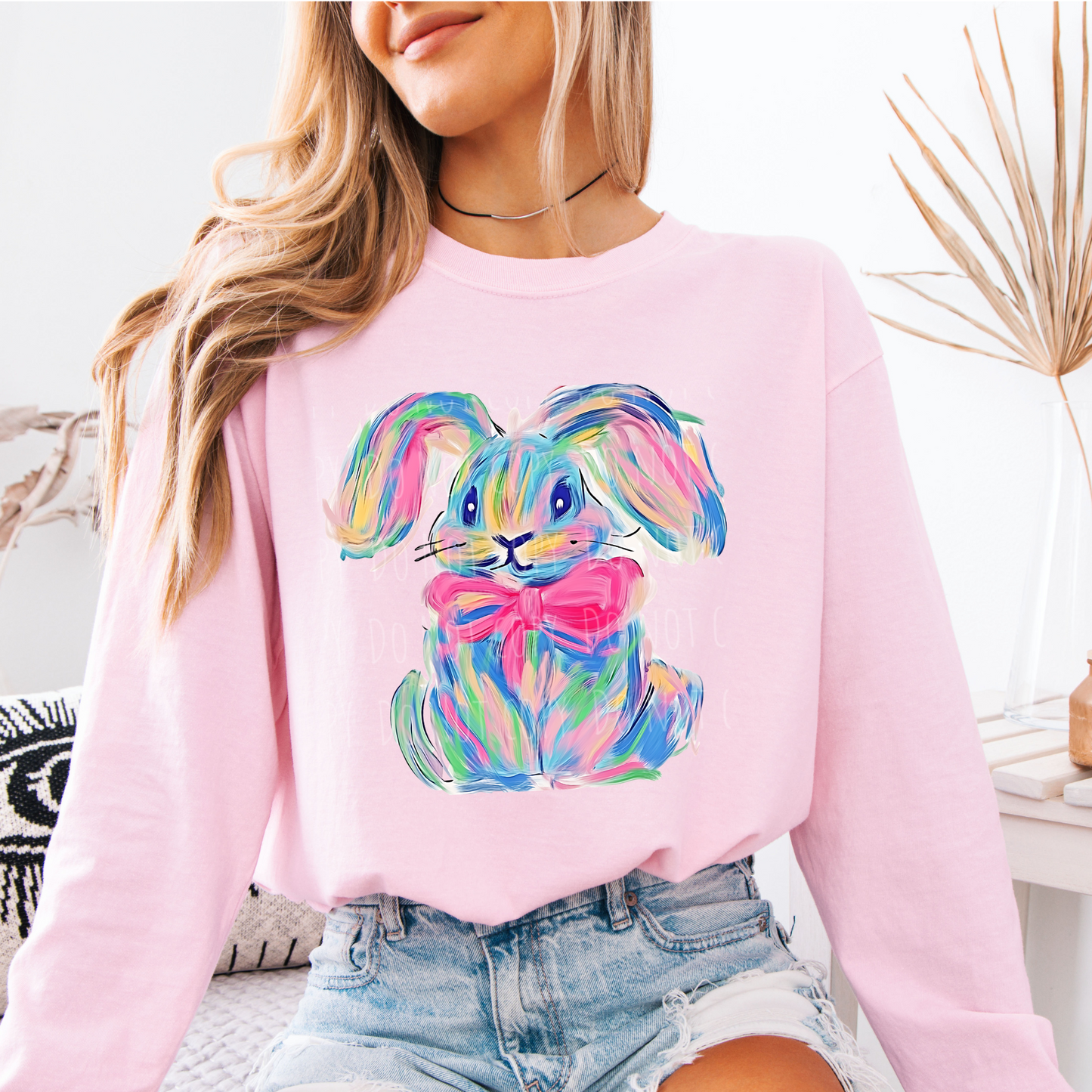 Colorful Brushstroke Bunny