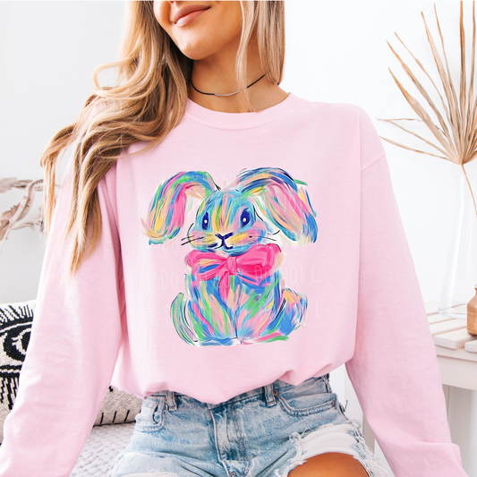 Colorful Brushstroke Bunny