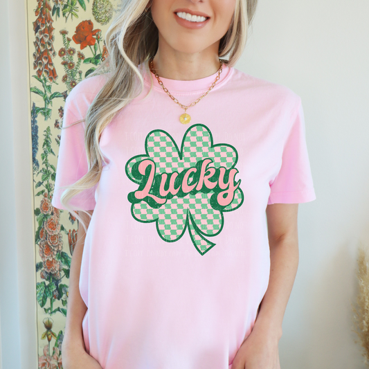 Lucky Checkered Shamrock