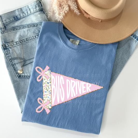 Bus Driver Floral Pennant