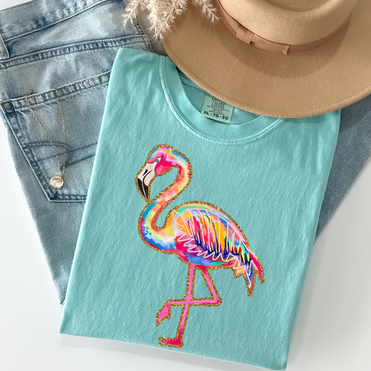 Watercolor Flamingo