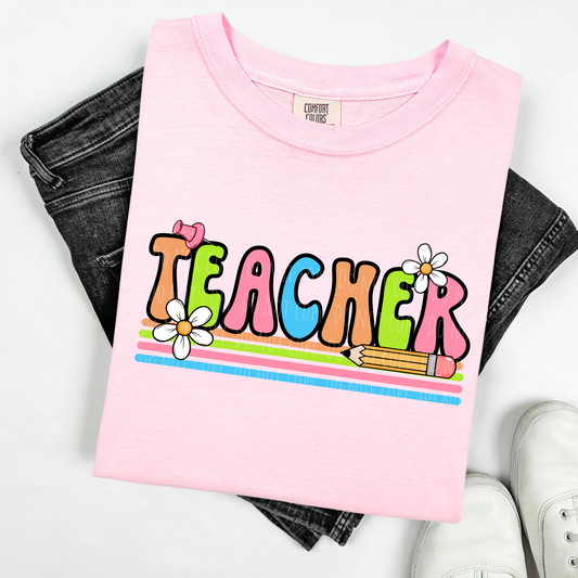 Teacher Retro Stripes