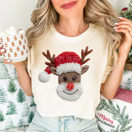 Faux Yarn Reindeer