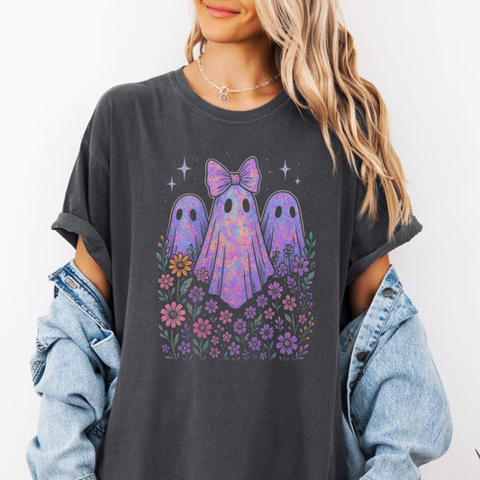 Cutesy Floral Ghost Trio