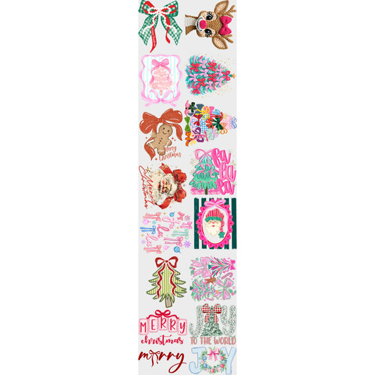 Preppy Christmas 96 Inch Premade Gang Sheet
