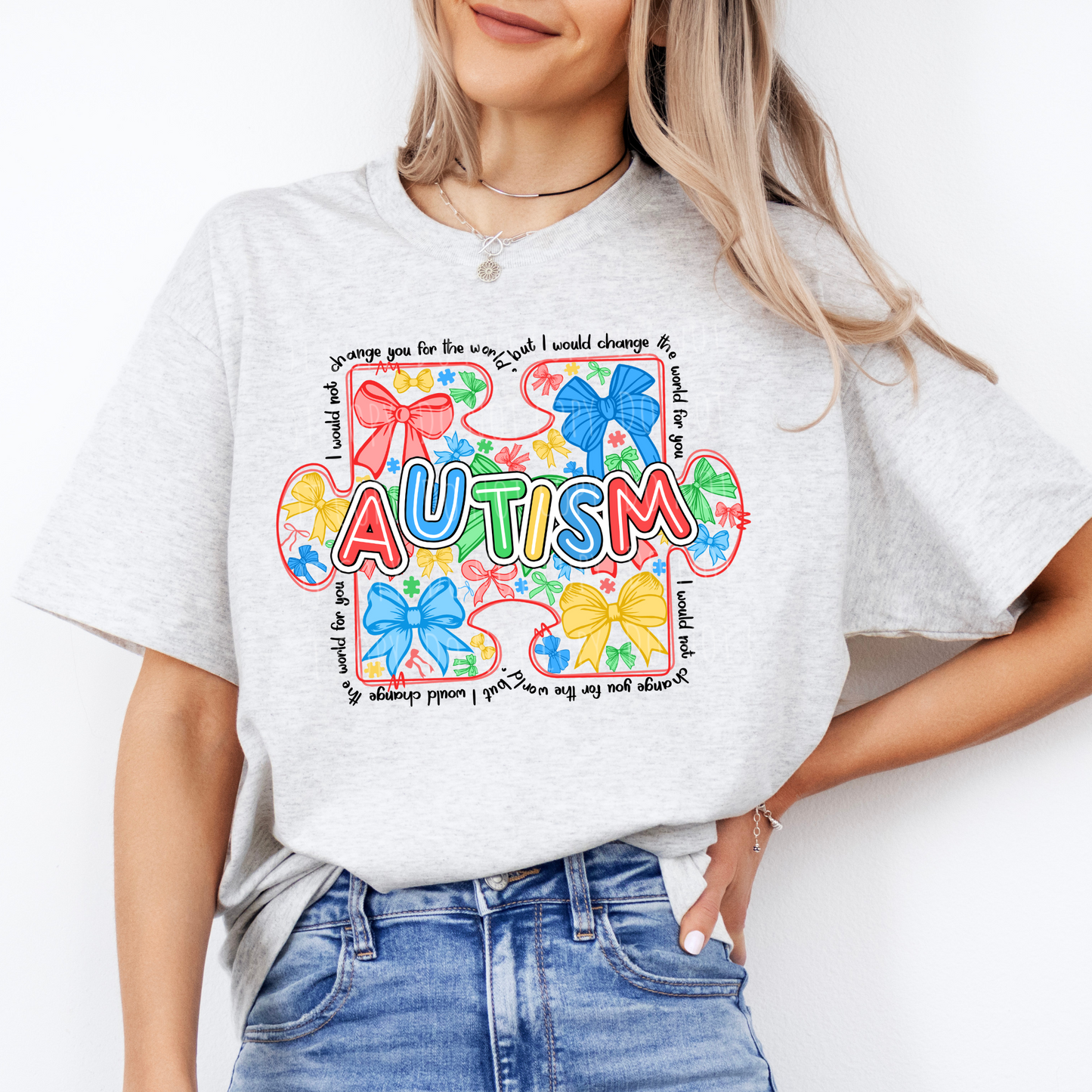 Autism Puzzle Bow