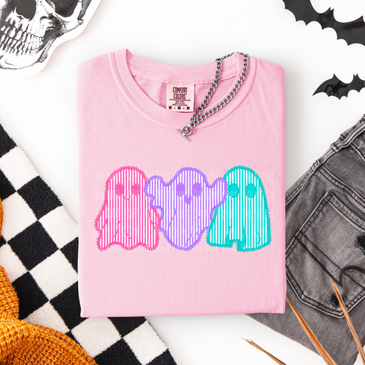 Cutesy Stripe Ghosts