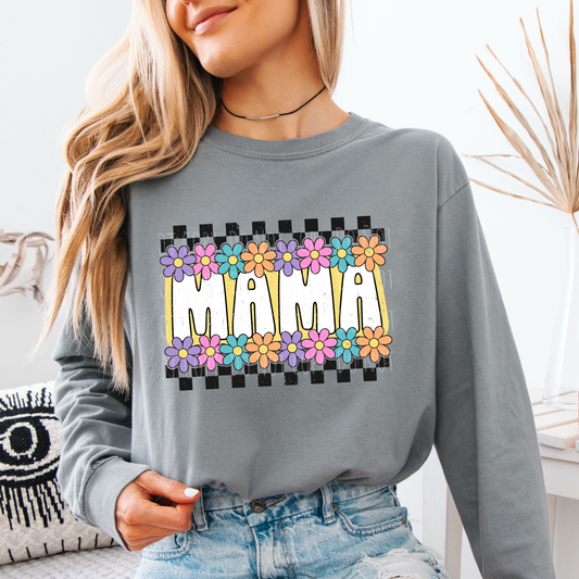 Mama Floral Checkered