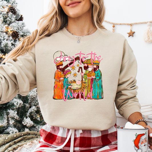 Joy To The World Nativity Colorful