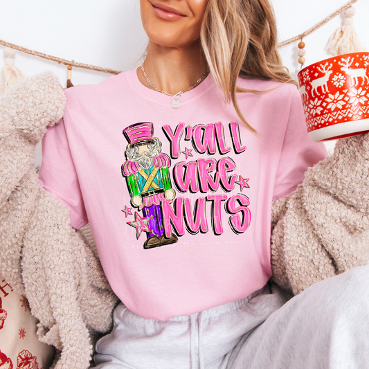 Yall Are Nuts Hand Drawn