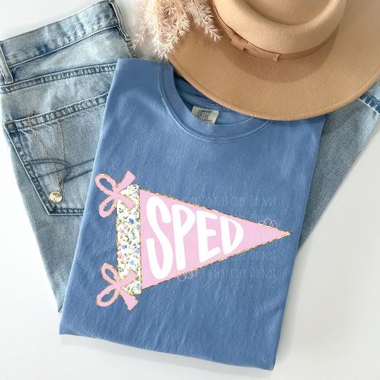 Sped Floral Pennant