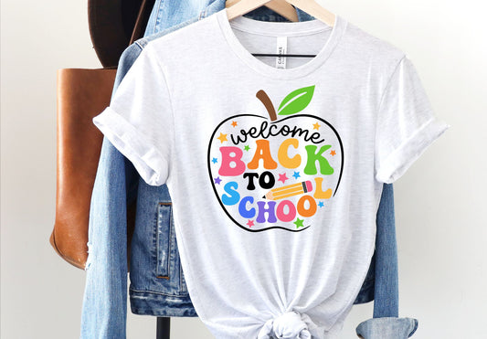 Welcome Back To School Apple (black)