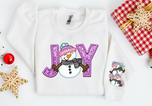 Joy Snowman faux