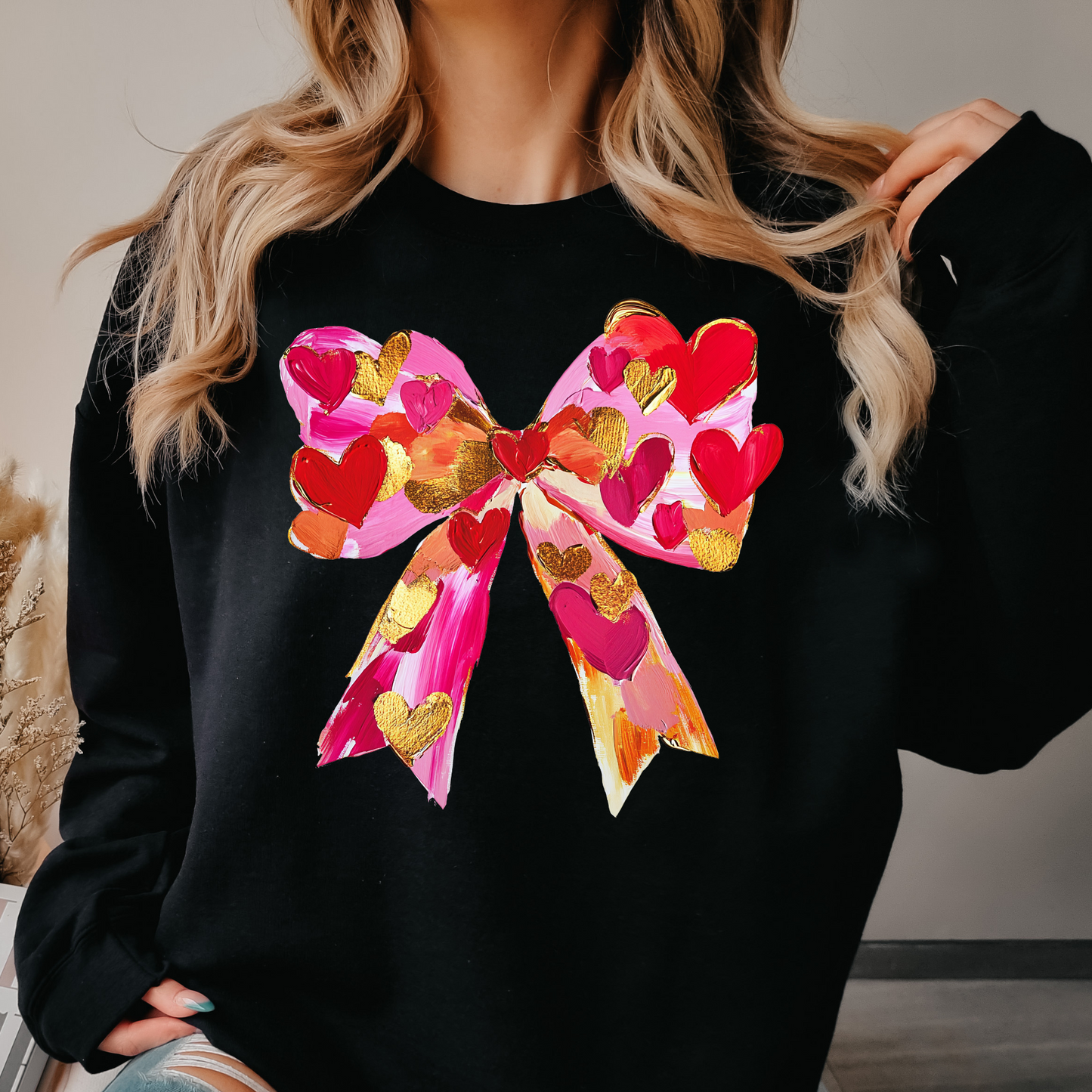 Painted Heart Bow