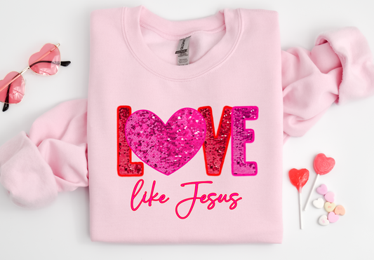 Love Like Jesus (faux embroidery)