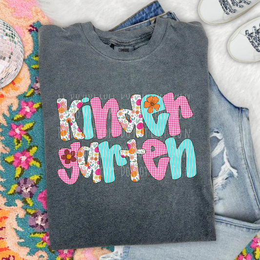 Kindergarten Floral Gingham