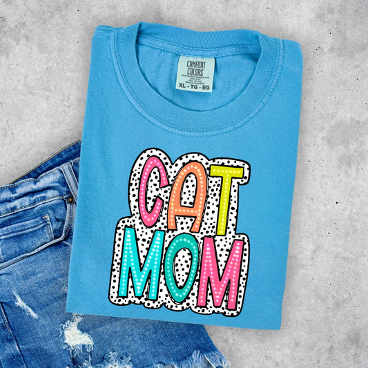 Cat Mom Colorful Dottie