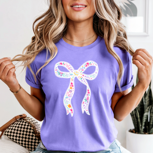 Colorful Floral Bow