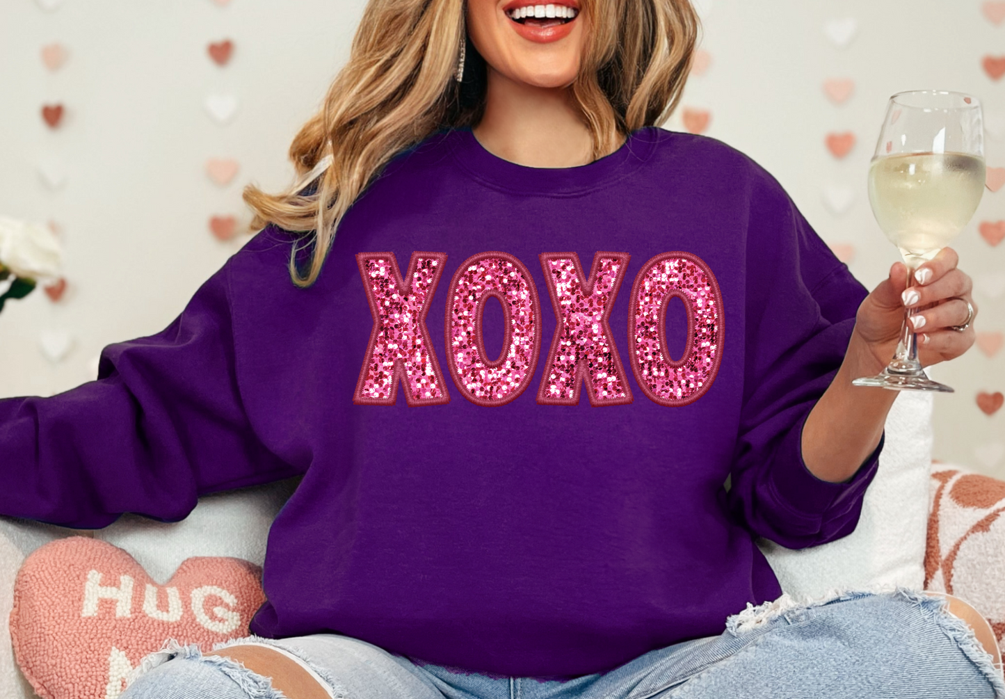 XOXO Faux Embroidery