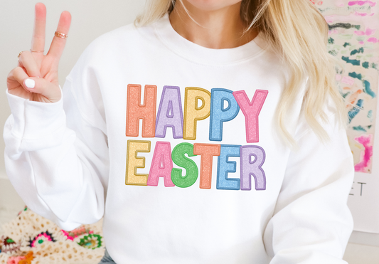 Happy Easter Faux Embroidery