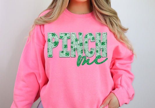 Pinch Me Faux Embroidery/Glitter