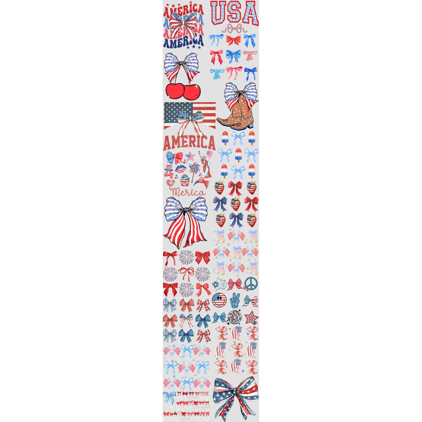 Coquette 4th Of July Premade Gang Sheet 22x96
