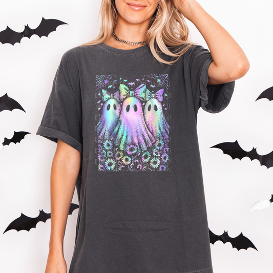 Faux Iridescent Floral Ghostie