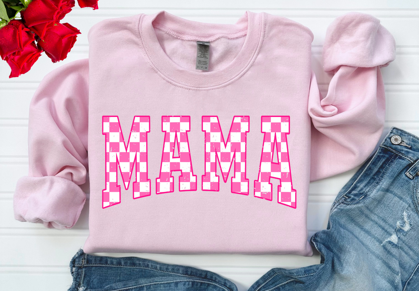 Mama Pink Checkered