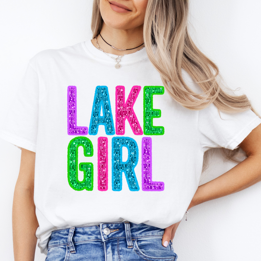 Faux Sequin Lake Girl