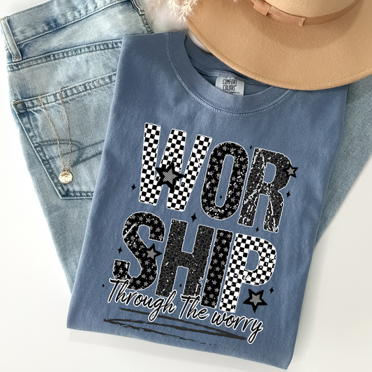 Worship Through The Worry Checkered